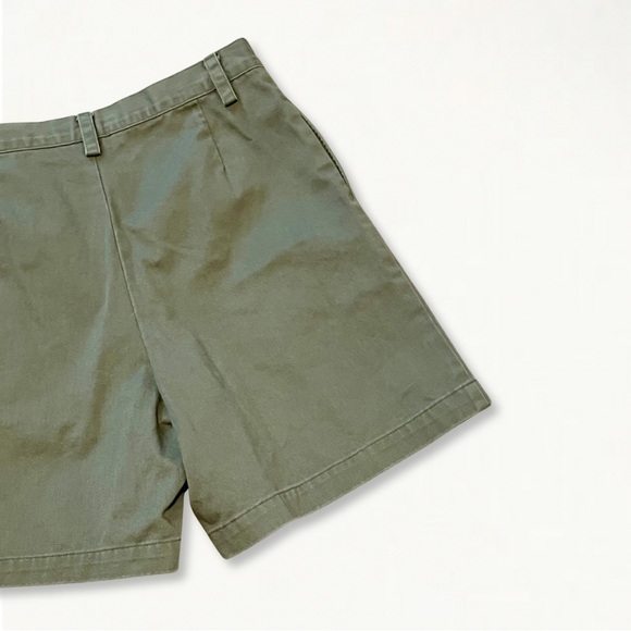 Vintage 1990s 90s Ralph Lauren Sport Cotton High-Waisted Chino Short Olive Green - Picture 12 of 12